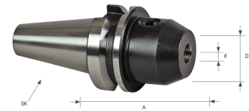 MAS/BT 403 Portaherramientas Weldon DIN 6359 BT40 para fresas DIN 1835-B - 1